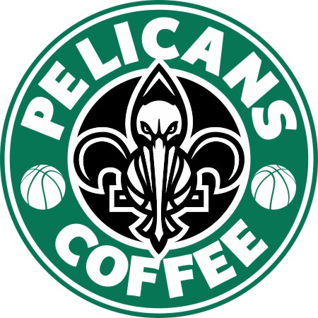 New Orleans Pelicans Starbucks Coffee Logo vinyl decal